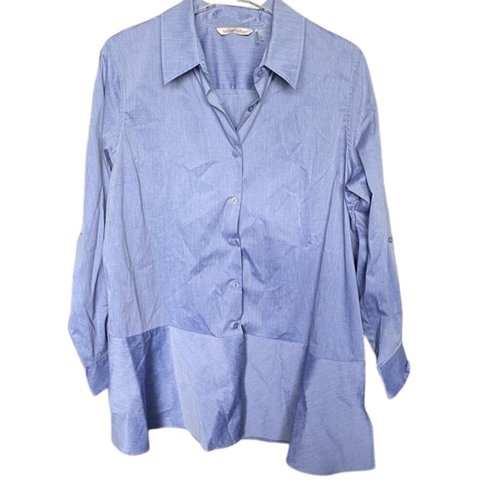 SOFT SURROUNDINGS Womens High Low Hem Long Sleeve Shirt Size L